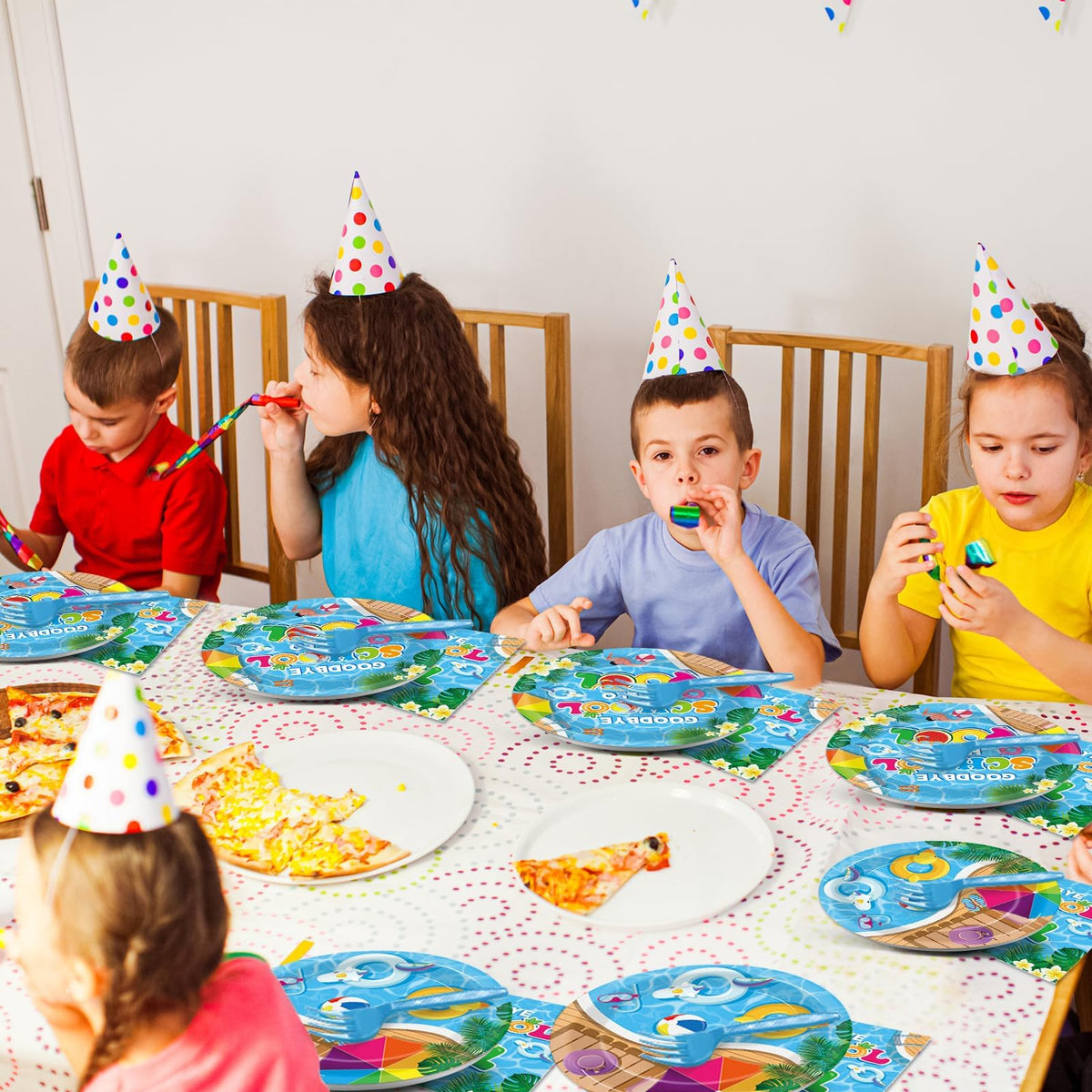 CHUNNIN Goodbye School Hello Pool summer elements spark festive vibes at parties.