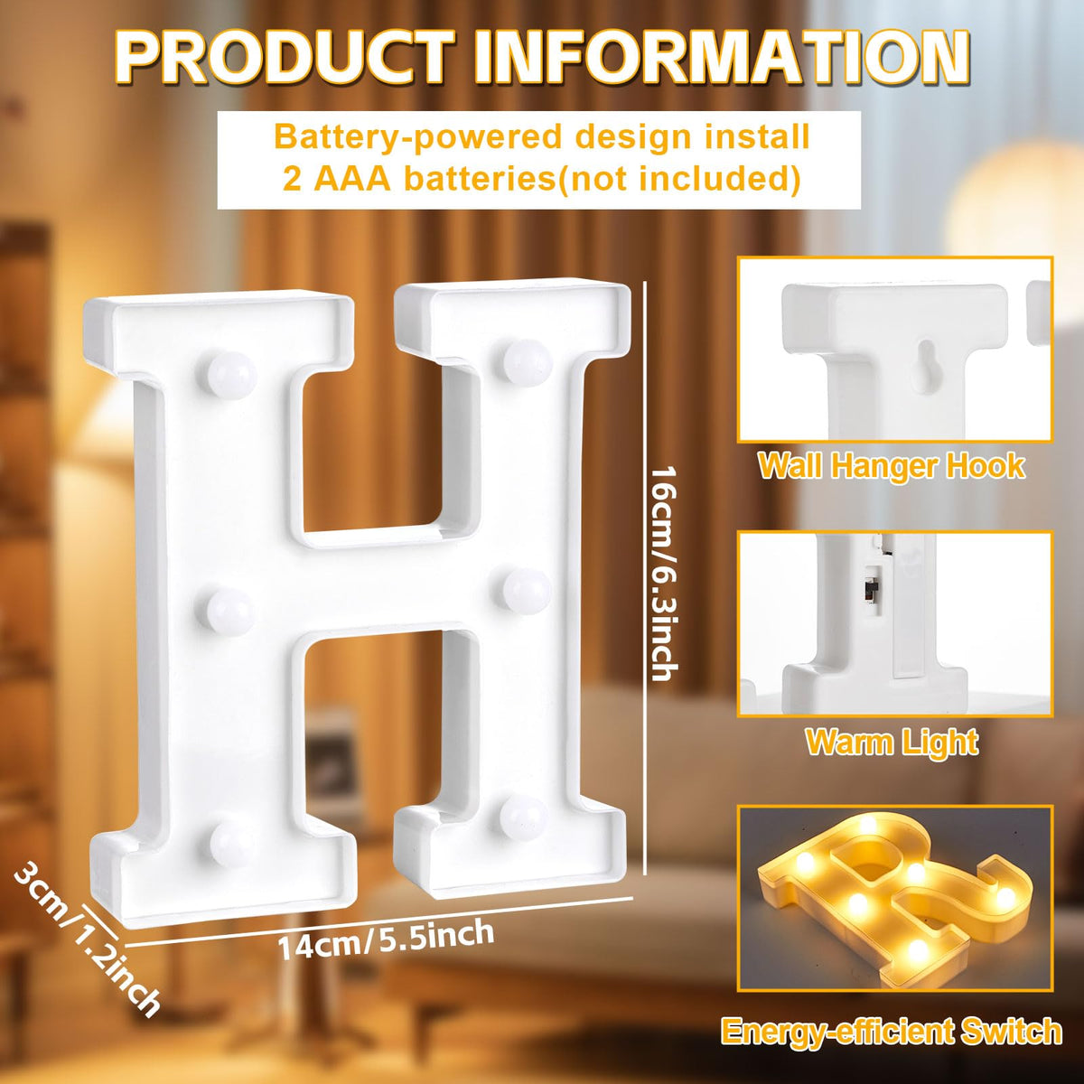 CHUNNIN LED letters create a soft mood for memorable photos.