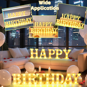 CHUNNIN Happy Birthday letters suit indoor or outdoor decor.