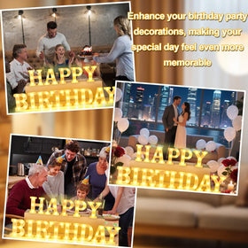CHUNNIN LED sign centerpieces brighten celebrations without cords.