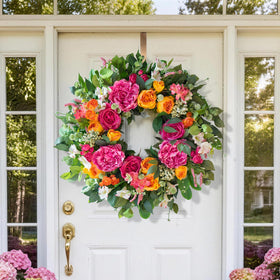 Handcrafted florist detail on CHvista spring wreath