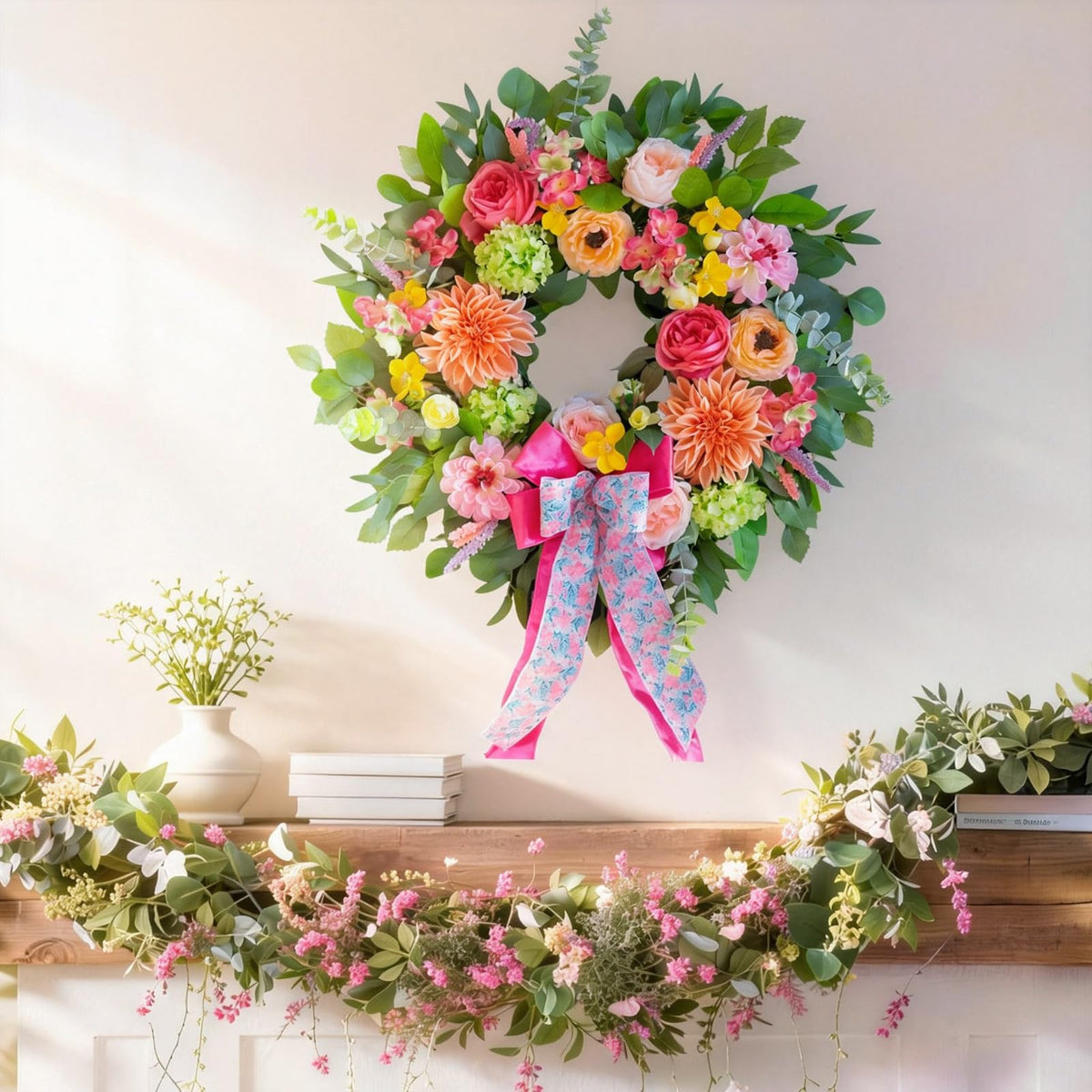 CHvista indoor outdoor wreath display for doors walls and windows
