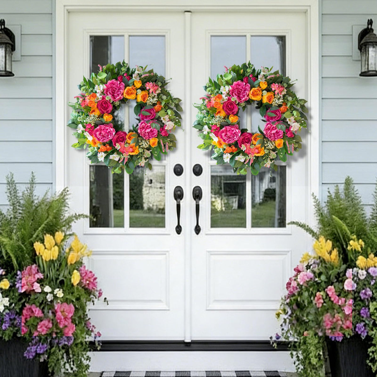 CHvista wreath versatile for outdoor or indoor display