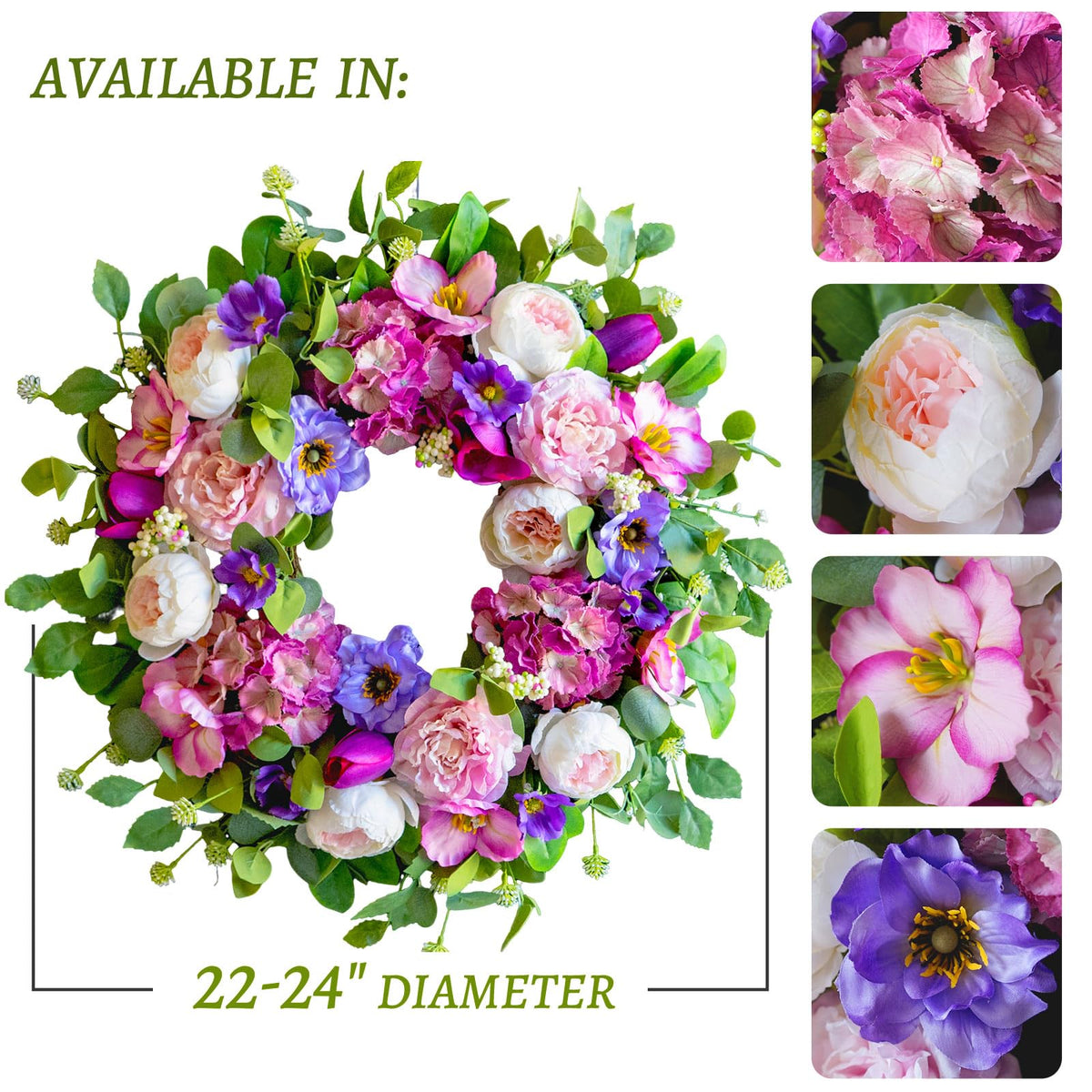 CHvista outdoor wreath with fade-resistant materials ready for porch weather