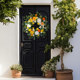 CHvista Spring Wreath uses premium silk blooms for lasting beauty