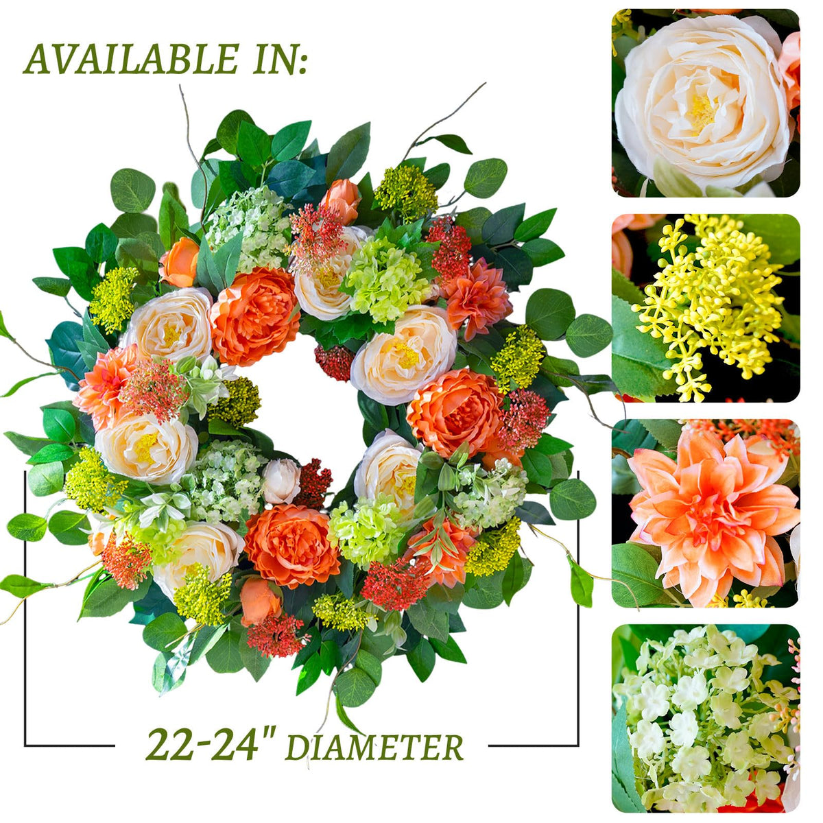 CHvista lush greenery wreath offers year-round decor without maintenance