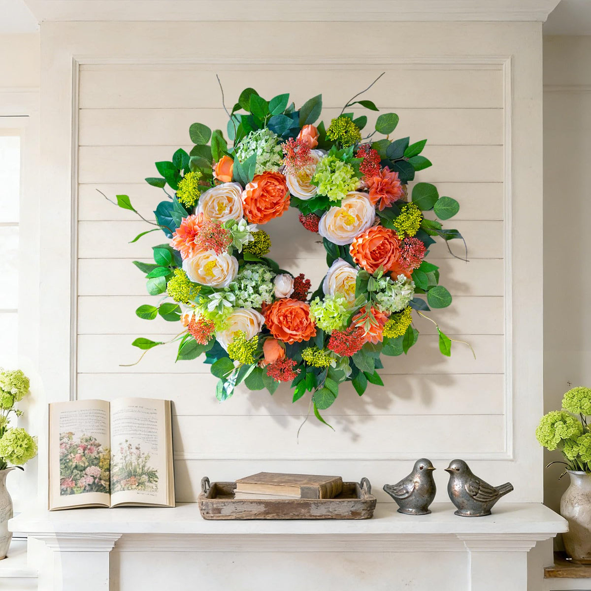 CHvista outdoor wreath designed for porch or door placement in any weather