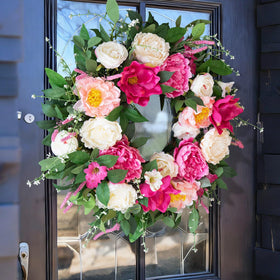 CHvista weather-resistant outdoor wreath designed to stay vibrant year-round.
