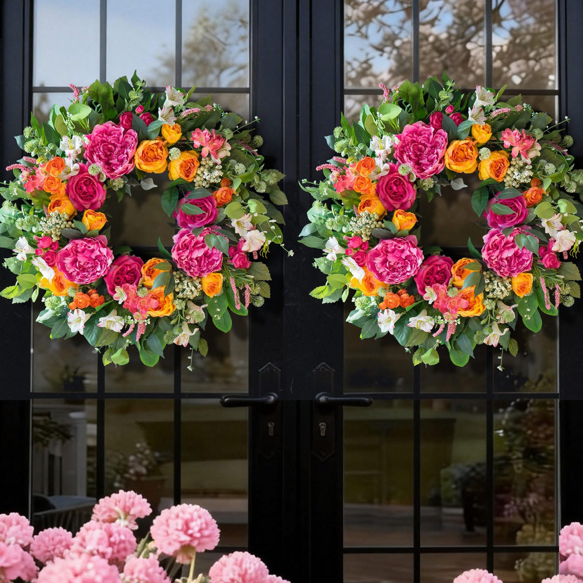 Weather-resistant CHvista wreath maintains color and form