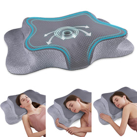 CHxxy cervical neck pillow front view showing ergonomic support for the neck