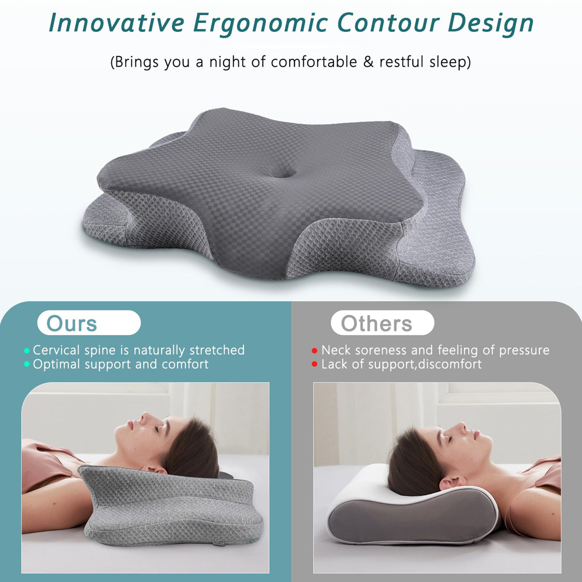 CHxxy pillow two heights setup demonstrating height options