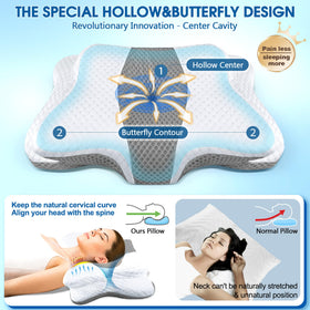 CHxxy memory foam pillow adjustable height reveals customizable contour for personal sleep style.