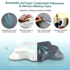 CHxxy queen-size pillow fits standard beds for versatile use