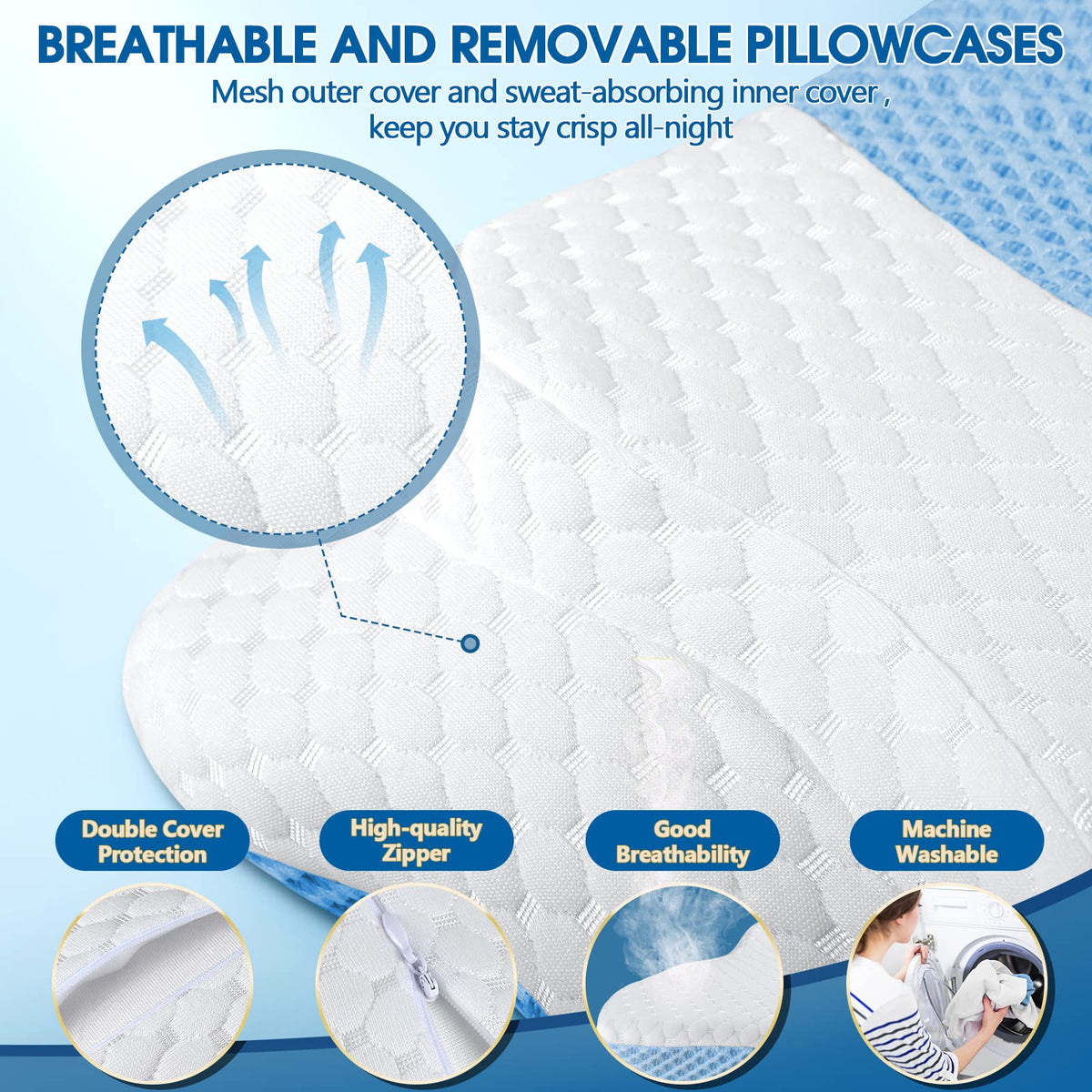 CHxxy pillow offers soft support while maintaining shape.