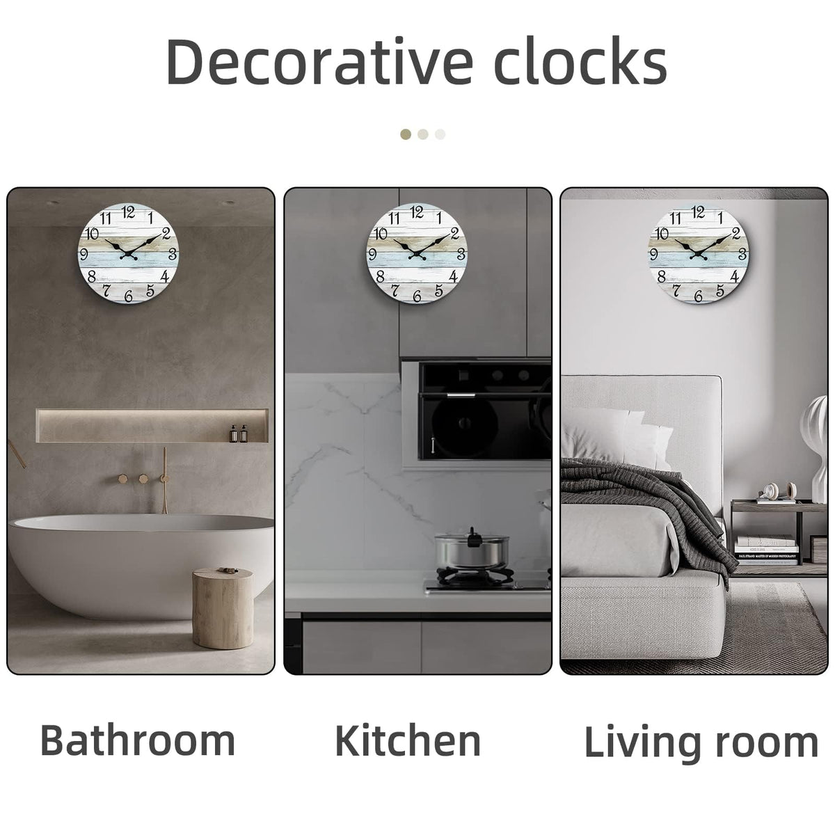 CHYLIN coastal style clock complements seaside-inspired interiors
