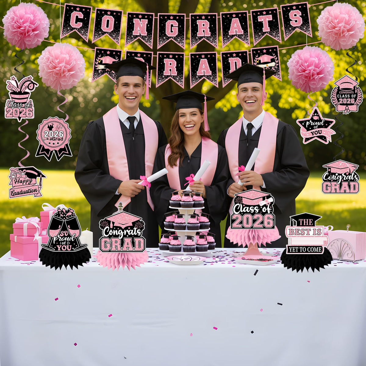 CHYAGCLT 2026 graduation decor kit creates a cohesive theme