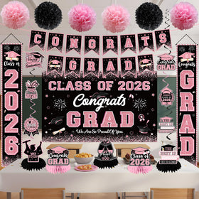 CHYAGCLT pink honeycomb centerpieces offer dimensional accents