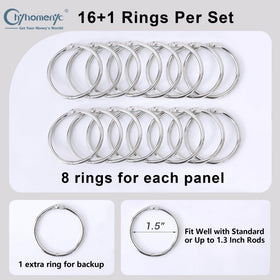 Chyhomenyc blackout liner includes 17 binder rings ready for mounting