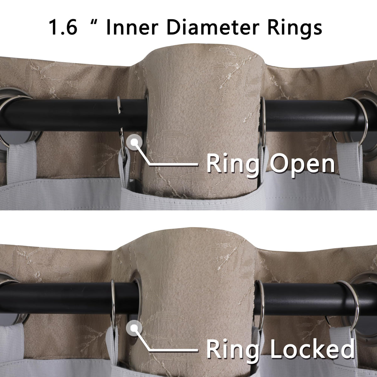 Chyhomenyc liner supports rod pocket and back tab curtains for flexible hanging