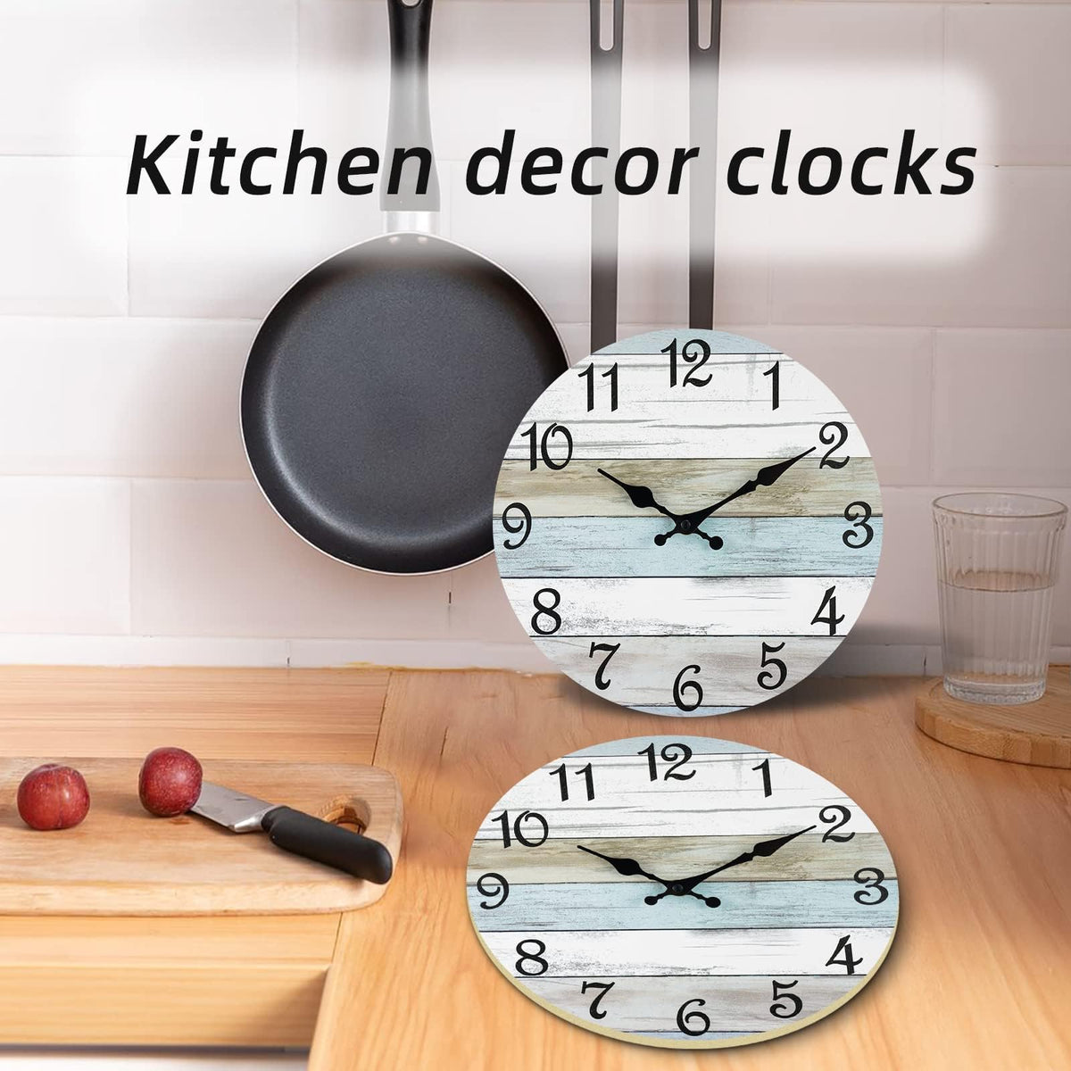 CHYLIN coastal style clock complements bathrooms and kitchens with nautical charm