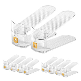 CiBiZi shoe slots 10-pack in clear design for easy closet organization and quick access.