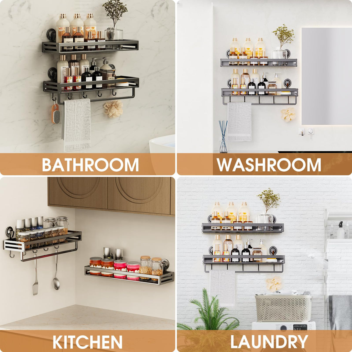 CIBOTIES bathroom organization solution keeps essentials within reach.