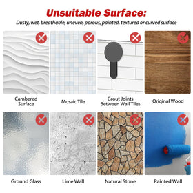 CIBOTIES easy removal leaves no wall residue.