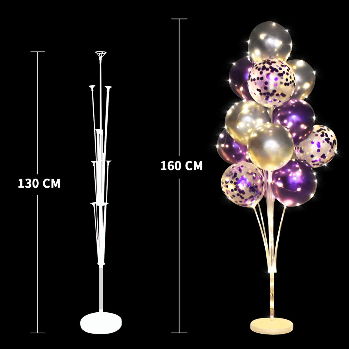 Cicicooie assembled decor demonstrates a tall, elegant centerpiece.