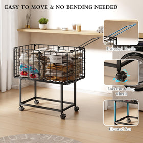 CICUFY dirty clothes basket with extended handle reduces bending