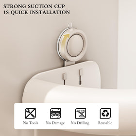CICUFY large capacity storage holds bottles, towels, and bath accessories.