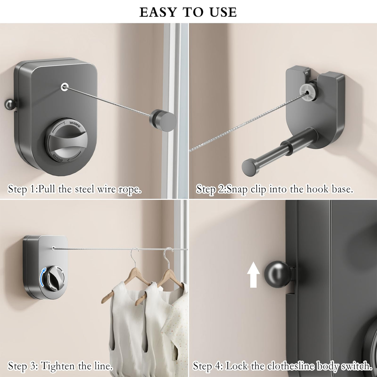 CICUFY supports up to 44 pounds for bedding and heavy laundry.
