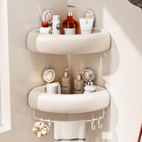 CICUFY shower caddy with suction cup shows strong wall grip for bathroom storage.