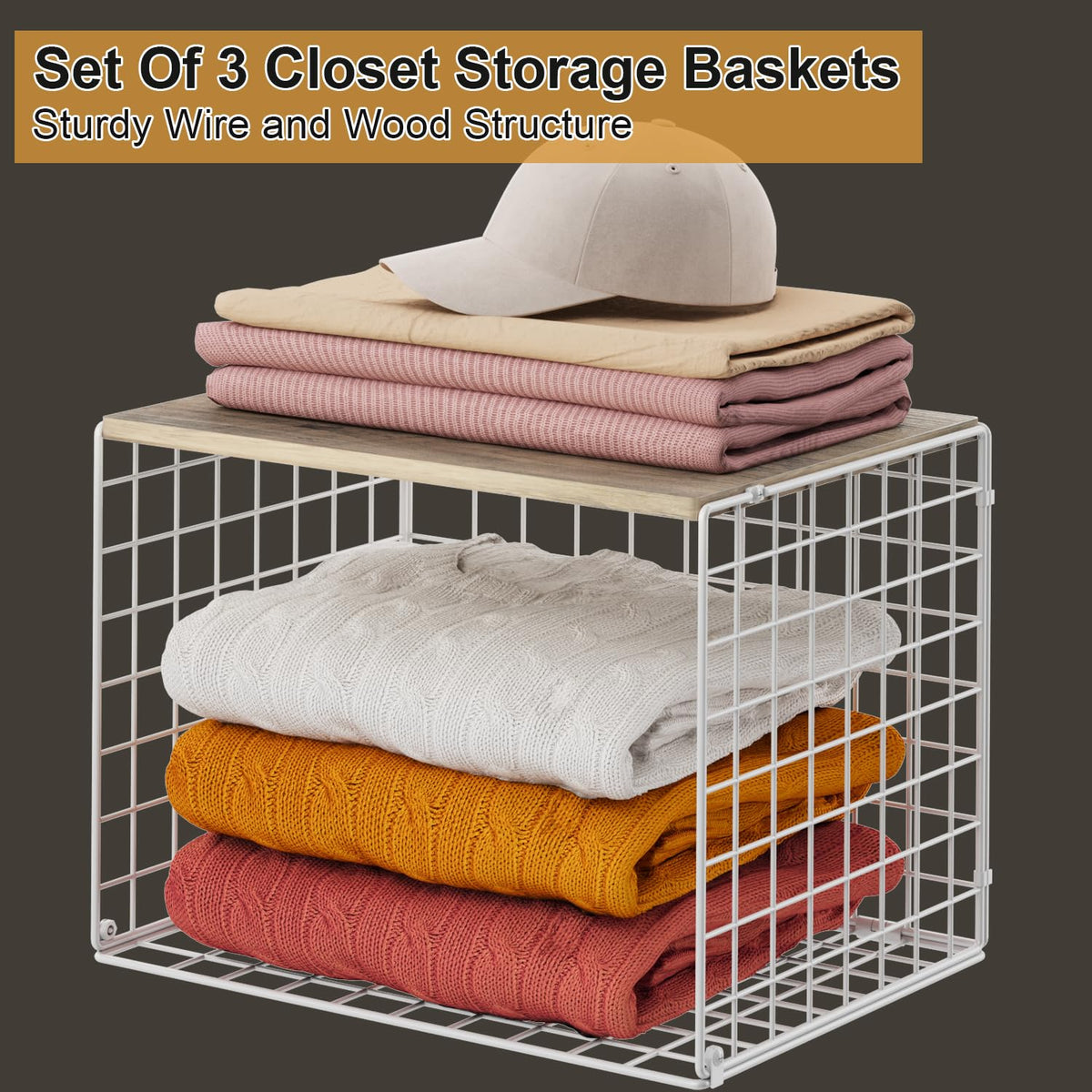 Cidaziya bin is ideal for closets, pantries, or countertops.