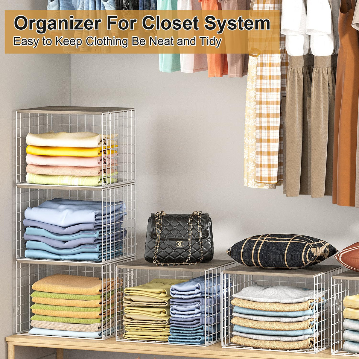 Cidaziya multi-use storage fits clothes, shoes, bags, toys, or towels.
