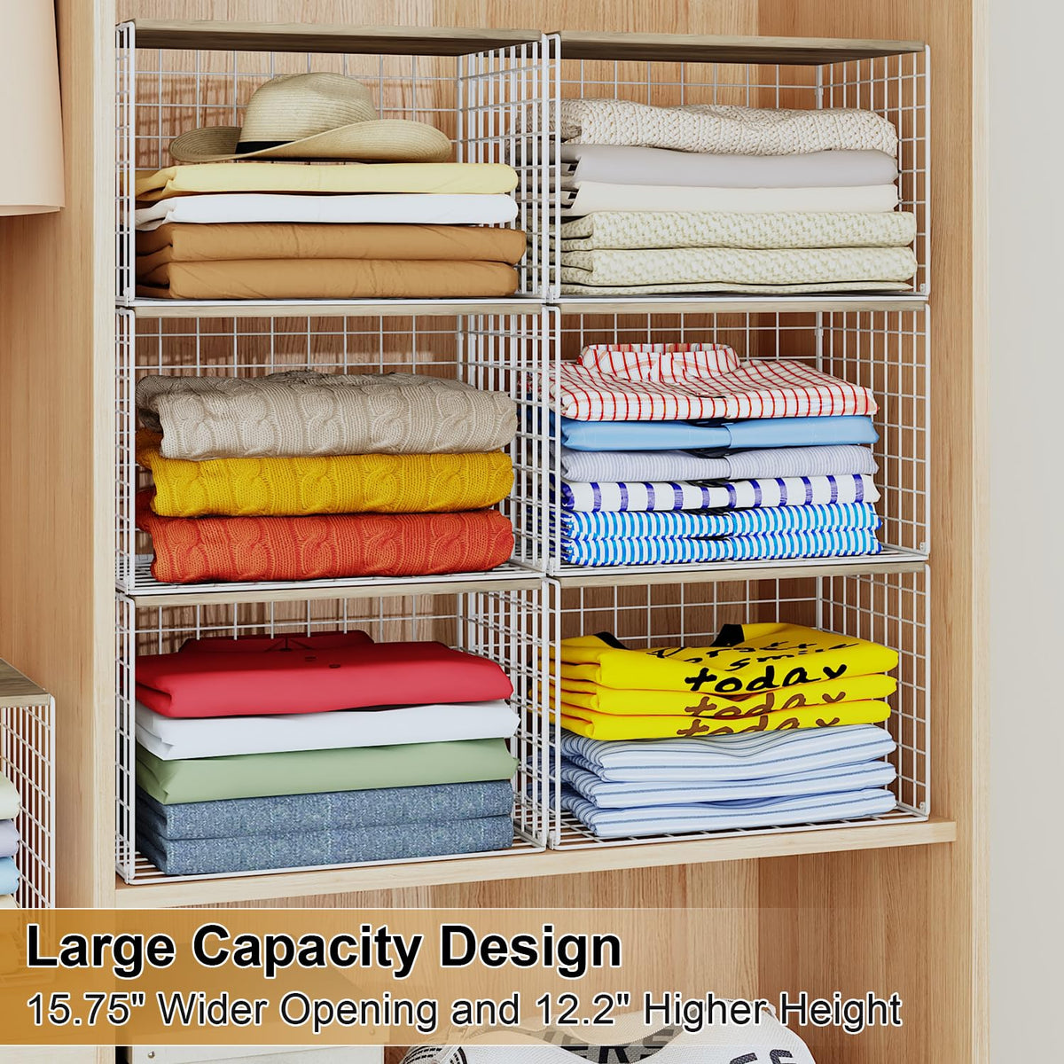 Cidaziya bin features a see-through design for quick item visibility.
