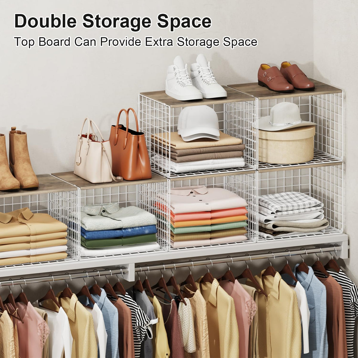 Cidaziya stackable design lets you add units as your closet grows.