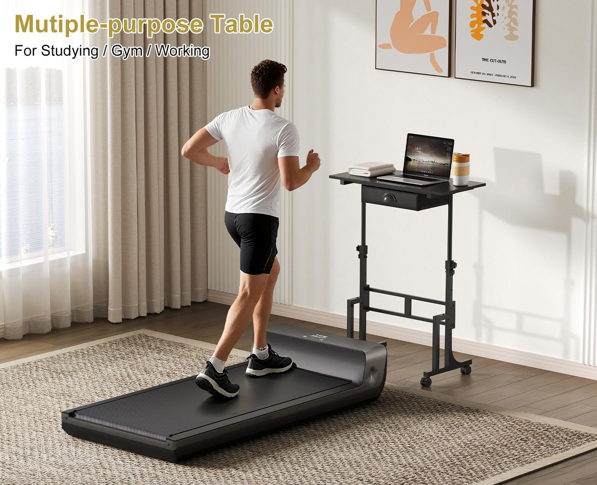 Cidaziya compact home office desk in black fits small rooms.
