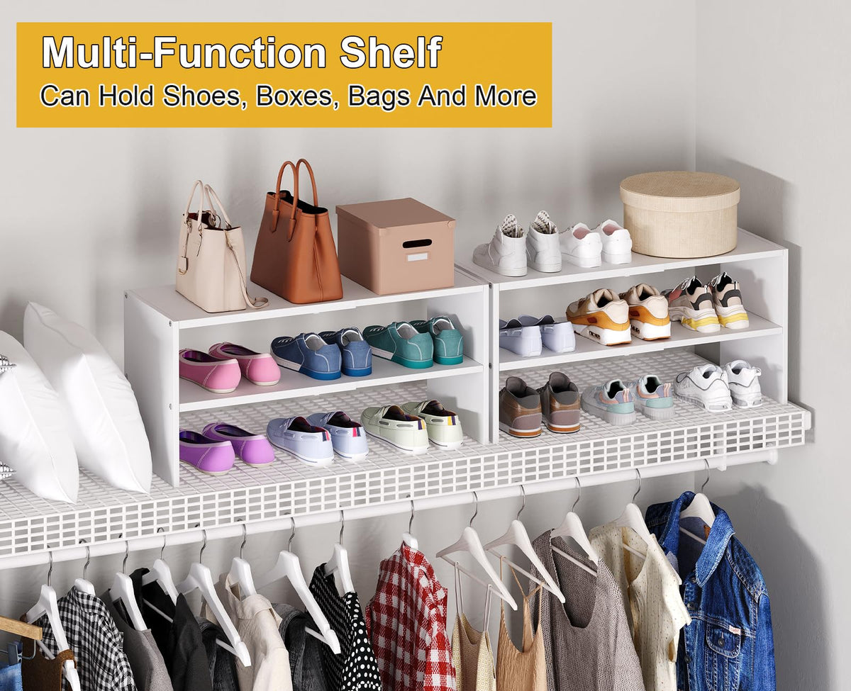 Cidaziya 6-12 pairs capacity rack helps maximize closet space