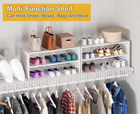 Cidaziya 6-12 pairs capacity rack helps maximize closet space