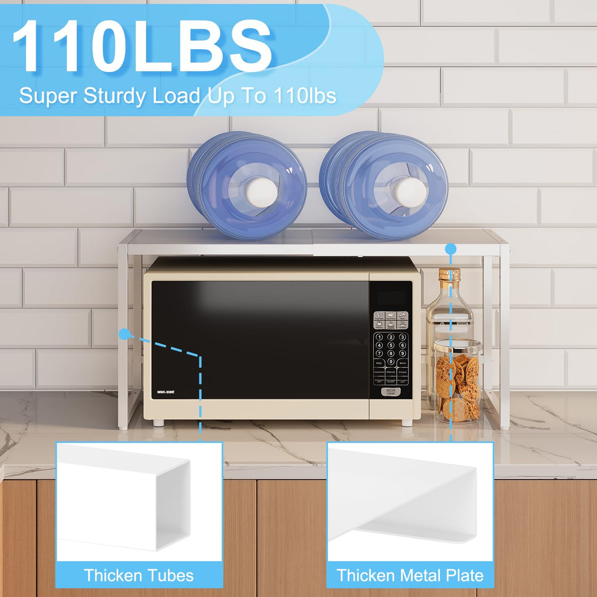 Cidaziya kitchen microwave stand keeps appliances organized and accessible.