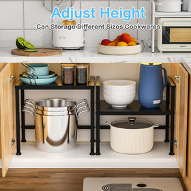 Cidaziya kitchen shelf for pots and pans holds bulky cookware neatly