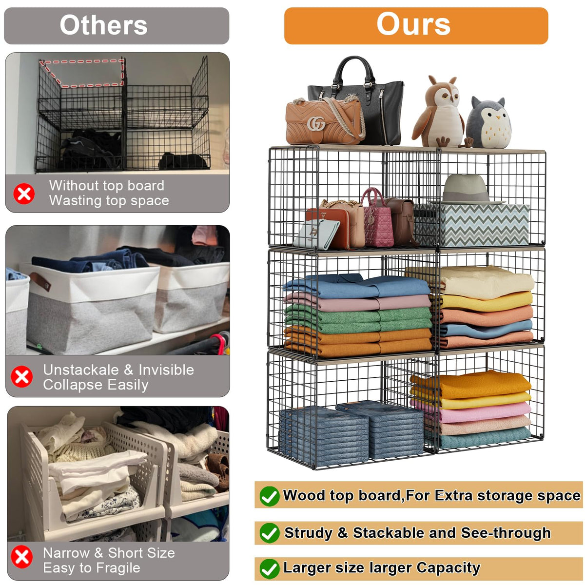 Cidaziya stackable units require no hardware for flexible configurations.
