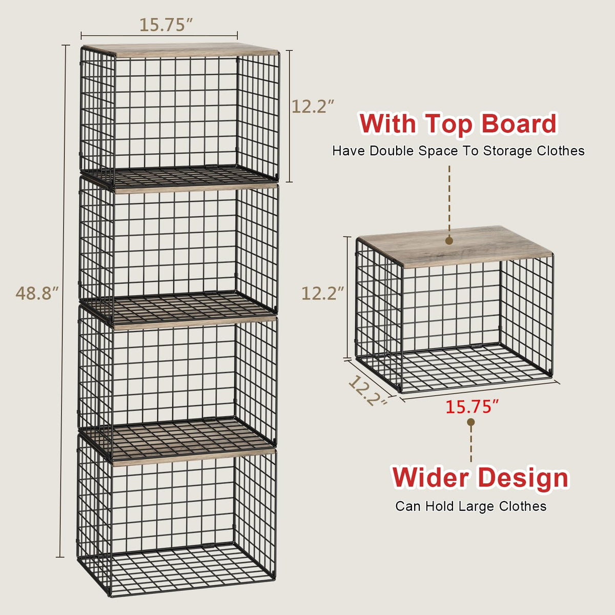 Cidaziya multi-use storage bin for closet and room organization.
