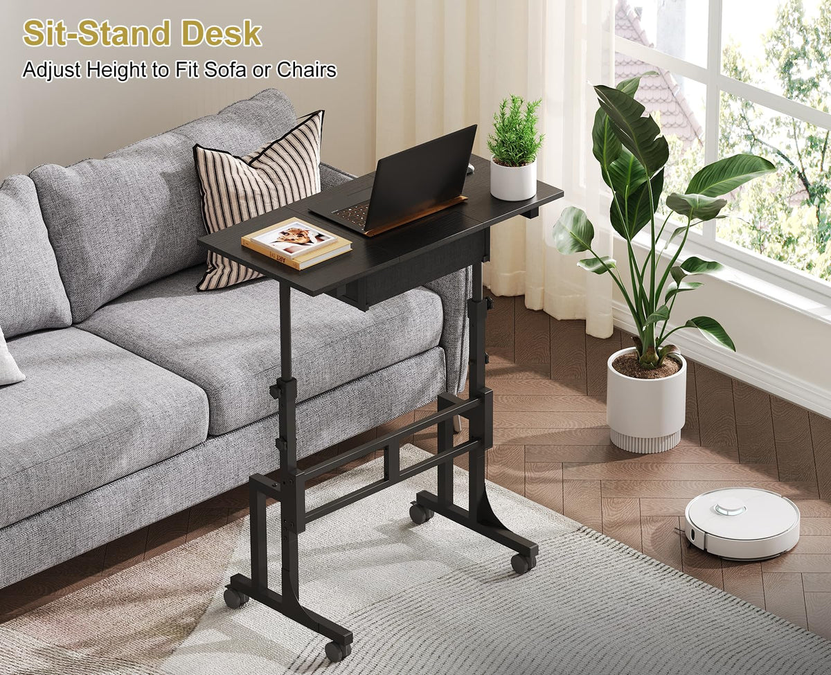 Cidaziya small-workspace-desk shows a compact top suitable for laptops in tight spaces.