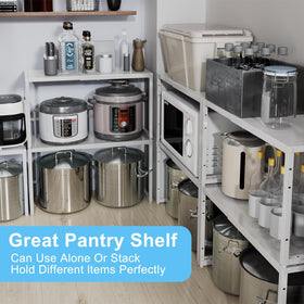 Cidaziya stackable shelf assembly demonstrates flexible expansion.