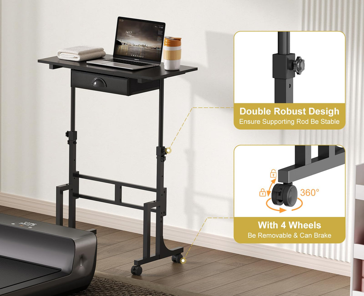 Cidaziya sturdy L-shaped stiffeners boost stability for steady typing and tasks.