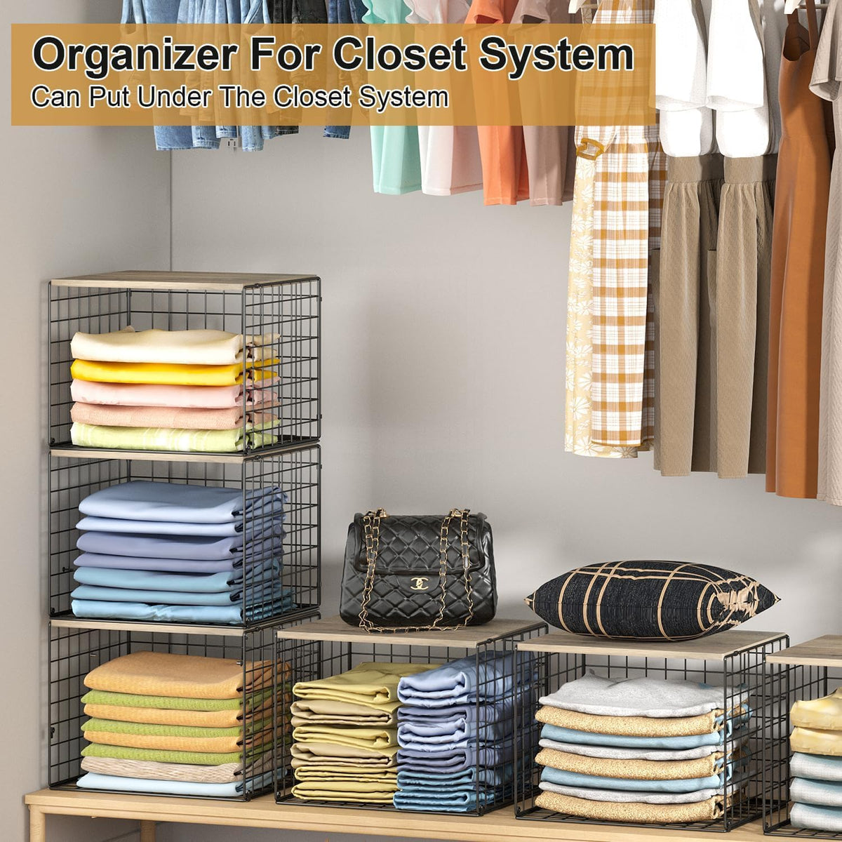 Cidaziya sturdy metal wire frame with light gray wood for durable style.
