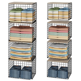 Cidaziya wide closet organizer with top board for easy access to sweaters.