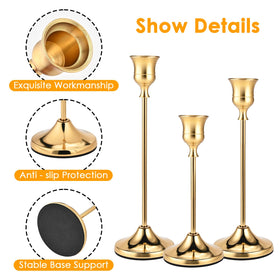 Cieex candle holders with weighted base for stable candlelight on tabletops