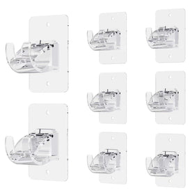 CIEMGNZOC 8PCS curtain bracket set ready for no-drill mounting on smooth surfaces.